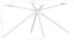 WOOOD Tischbein »Tablo Holland XL Metall mit Pulverbeschichtung B 170 x T 80 x H 72 cm« Kreuzgestell Ø 3,5 cm, Tragkraft 160 kg, einfach zu montieren