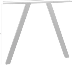 WOOOD Tischbein »Zaandam Metall mit modernem look H 72 x B 79 x D 10 cm« Geliefert als Einzelstück, für Tischplatten von 160x90 bis 240x100 cm