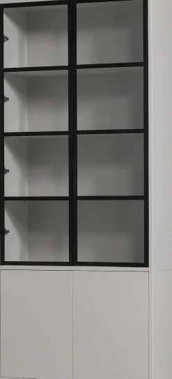 WOOOD Vitrine »Basic« mit vier Türen, Breite 101 cm