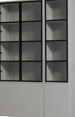 WOOOD Vitrine »Basic« mit vier Türen, Breite 101 cm