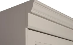 WOOOD Vitrine »Chow Kiefernholz mit Glastüren und Sierleisten H 215 x B 105 x T 40 cm« Elegante Details, Einfach zu montierbar, Pfleigleicht