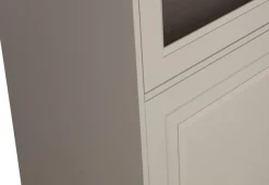WOOOD Vitrine »Chow Kiefernholz mit Glastüren und Sierleisten H 215 x B 105 x T 40 cm« Elegante Details, Einfach zu montierbar, Pfleigleicht