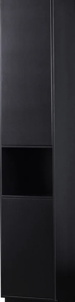 WOOOD Vitrine »Finca FSC®-Kiefernholz mit Druckmechanismus, H 210 x B 40 x T 40 cm« Tragkraft 10 kg pro Boden, schwebende Optik, sichtbare maserung