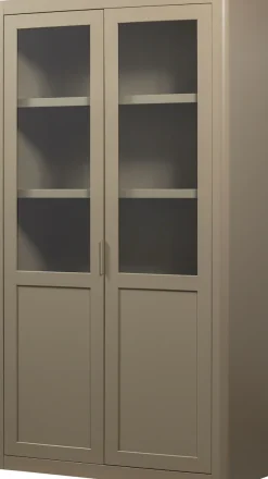 WOOOD Vitrine »Gunnar FSC®-Kiefernholz mit Glasstüren H 217 x B 120 x T 48 cm« Tragkraft 150 kg gesamt, wasserbasierter Schutzlack, Pfleigleicht
