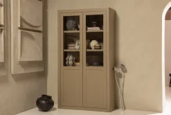 WOOOD Vitrine »Gunnar FSC®-Kiefernholz mit Glasstüren H 217 x B 120 x T 48 cm« Tragkraft 150 kg gesamt, wasserbasierter Schutzlack, Pfleigleicht