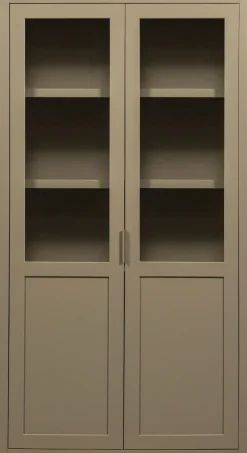 WOOOD Vitrine »Gunnar FSC®-Kiefernholz mit Glasstüren H 217 x B 120 x T 48 cm« Tragkraft 150 kg gesamt, wasserbasierter Schutzlack, Pfleigleicht