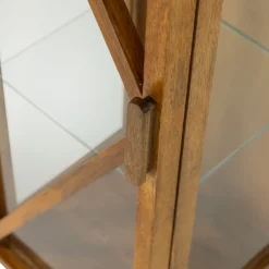 WOOOD Vitrine »Kella Mangoholz mit Glastüren und Glaseinlegeböden 40 x 39 x 137 cm« Tragkraft 5–7 kg pro Glasboden, Wandbefestigung empfohlen