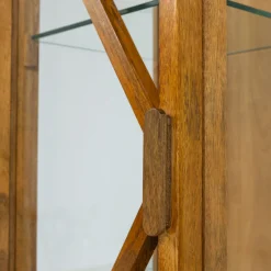WOOOD Vitrine »Kella Mangoholz mit Glastüren und Glaseinlegeböden 40 x 39 x 137 cm« Tragkraft 5–7 kg pro Glasboden, Wandbefestigung empfohlen
