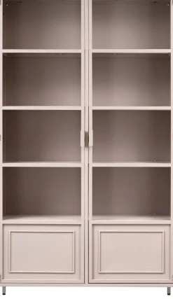 WOOOD Vitrine »Ronja XL Metall pulverbeschichtet mit Glastüren, H189 x B110 x T43 cm« Tragkraft 20 kg pro Boden, pfleigleicht, einfach zu montierbar
