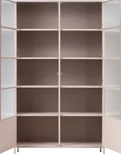 WOOOD Vitrine »Ronja XL Metall pulverbeschichtet mit Glastüren, H189 x B110 x T43 cm« Tragkraft 20 kg pro Boden, pfleigleicht, einfach zu montierbar