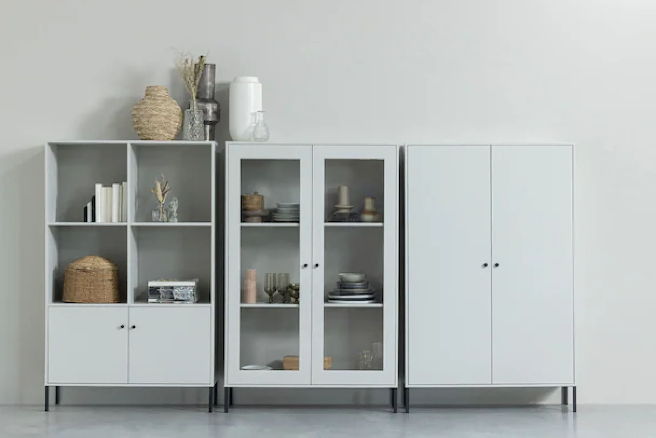 WOOOD Vitrine »Xam FSC®-Kiefernholz geschliffen mit offenen Fächern 100x40x155 cm« Sichtbare Maserung, Tragkraft 15 kg pro Boden, einfach zu montieren