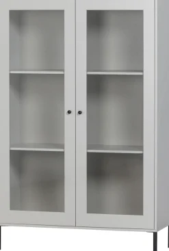 WOOOD Vitrine »Xam FSC®-Kiefernholz geschliffen mit offenen Fächern 100x40x155 cm« Sichtbare Maserung, Tragkraft 15 kg pro Boden, einfach zu montieren