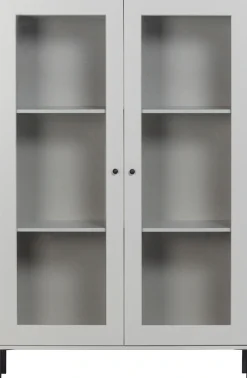 WOOOD Vitrine »Xam FSC®-Kiefernholz geschliffen mit offenen Fächern 100x40x155 cm« Sichtbare Maserung, Tragkraft 15 kg pro Boden, einfach zu montieren