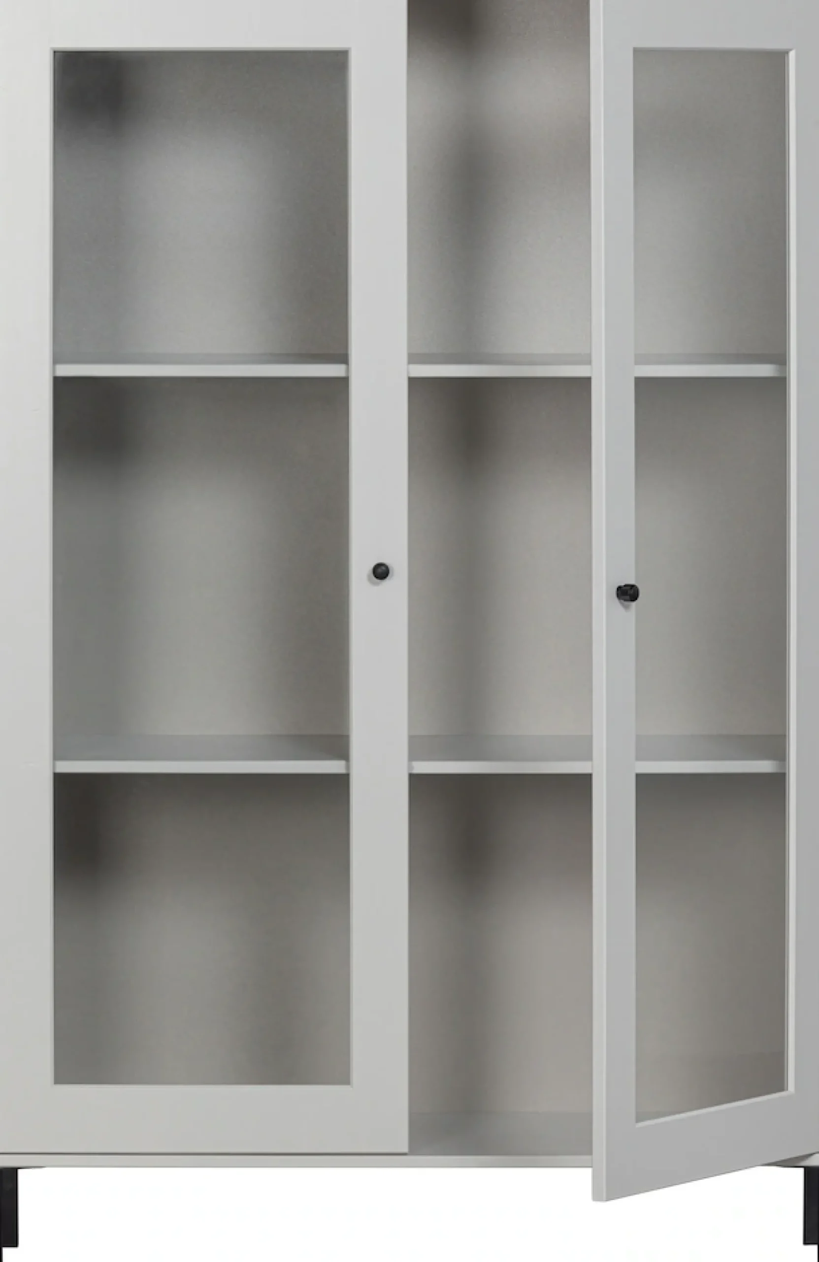 WOOOD Vitrine »Xam FSC®-Kiefernholz geschliffen mit offenen Fächern 100x40x155 cm« Sichtbare Maserung, Tragkraft 15 kg pro Boden, einfach zu montieren