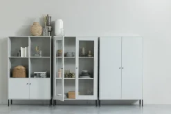 WOOOD Vitrine »Xam FSC®-Kiefernholz geschliffen mit offenen Fächern 100x40x155 cm« Sichtbare Maserung, Tragkraft 15 kg pro Boden, einfach zu montieren