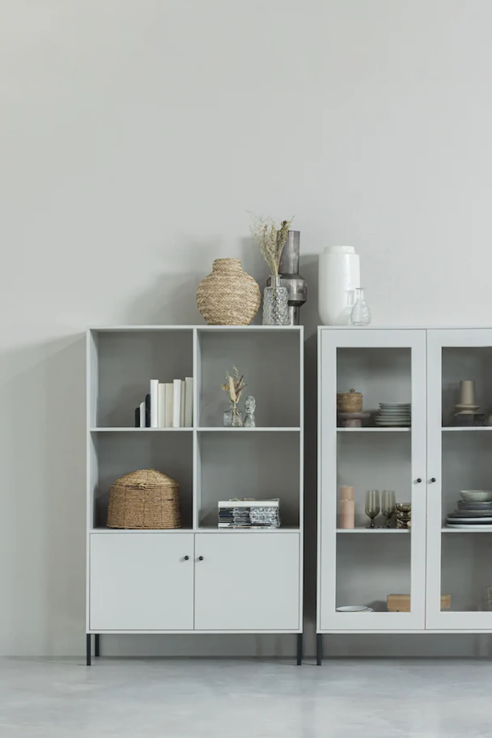 WOOOD Vitrine »Xam FSC®-Kiefernholz geschliffen mit offenen Fächern 100x40x155 cm« Sichtbare Maserung, Tragkraft 15 kg pro Boden, einfach zu montieren