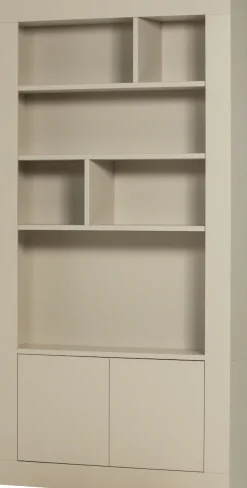 WOOOD Wandregal »Wallcover FSC®-Mix Massivkiefer mit Push-to-open B117 x T31 x H229 cm« Gespiegelt montierbar, Tragkraft 30 kg pro Einlegeboden,