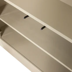 WOOOD Wandregal »Wallcover FSC®-Mix Massivkiefer mit Push-to-open B117 x T31 x H229 cm« Gespiegelt montierbar, Tragkraft 30 kg pro Einlegeboden,