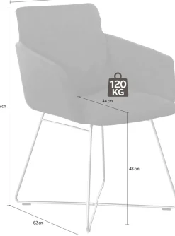 W.SCHILLIG Armlehnstuhl »jakob« () mit Drahtrohrgestell in Chrom glänzend