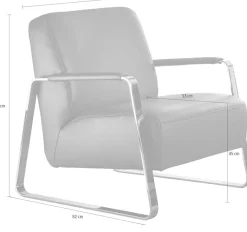 W.SCHILLIG Cocktailsessel »quadroo Loungesessel,« mit bezogenen Armlehnen, Gestell in Schwarz pulverbeschichtet