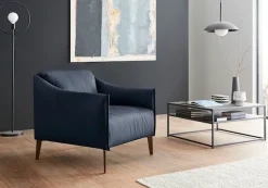W.SCHILLIG Cocktailsessel »sally Designsessel, zeitlos und bequem, tolle Verarbeitungsdetails« mit Metall-Winkelfüßen in Bronze pulverbeschichtet