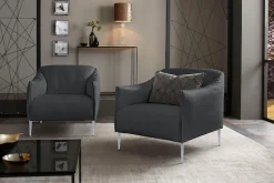 W.SCHILLIG Cocktailsessel »sally Designsessel, zeitlos und bequem, tolle Verarbeitungsdetails« mit Metallfüßen in Silber matt