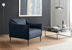 W.SCHILLIG Cocktailsessel »sally Design-Sessel, zeitlos und bequem, tolle Verarbeitungsdetails« mit Metallfüßen in Schwarz pulverbeschichtet