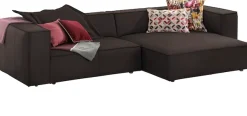 W.SCHILLIG Ecksofa »around-the-block, modern und elegant, bequem, L-Form« mit eleganter Biese, mit Federkern