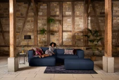 W.SCHILLIG Ecksofa »around-the-block Mega-Sofa & Hocker, viel Platz, Breite 300cm, L-Form« inklusive Hocker, mit eleganter Biese, mit Federkern
