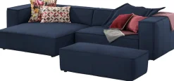 W.SCHILLIG Ecksofa »around-the-block Mega-Sofa & Hocker, viel Platz, Breite 300cm, L-Form« inklusive Hocker, mit eleganter Biese, mit Federkern
