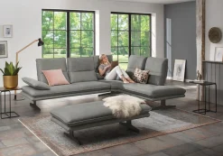 W.SCHILLIG Ecksofa »broadway, Designsofa, mit tollem Sitzkomfort, L-Form« Sitztiefenverstellung, Kopfteil- & Seitenteilverstellung, Breite 284cm