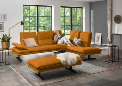 W.SCHILLIG Ecksofa »broadway, Designsofa, toller Sitzkomfort, zeitlos, elegant, L-Form« Sitztiefenverstellung, Kopfteil- & Seitenteilverstellung, Breite 284cm