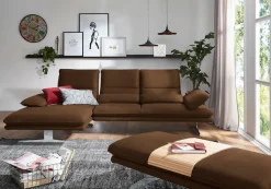 W.SCHILLIG Ecksofa »broadway, Designsofa mit tollem Sitzkomfort, L-Form« Sitztiefenverstellung, Kopfteil- & Seitenteilverstellung, Breite 291cm