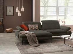 W.SCHILLIG Ecksofa »enjoy&MORE, Designsofa, elegant und bequem, L-Form« Sitztiefenverstellung, Füße schwarz pulverbeschichtet, Breite 294 cm