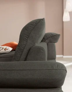 W.SCHILLIG Ecksofa »enjoy&MORE, Designsofa, elegant und bequem, L-Form« Sitztiefenverstellung, Füße schwarz pulverbeschichtet, Breite 294 cm