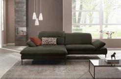 W.SCHILLIG Ecksofa »enjoy&MORE, Designsofa, elegant und bequem, L-Form« Sitztiefenverstellung, Füße schwarz pulverbeschichtet, Breite 294 cm