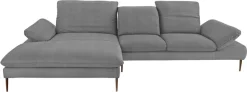 W.SCHILLIG Ecksofa »enjoy&MORE, Designsofa, bequem, elegant und zeitlos, L-Form« Sitztiefenverstellung, Füße bronze pulverbeschichtet, Breite 340 cm