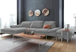 W.SCHILLIG Ecksofa »enjoy&MORE, Designsofa, bequem, elegant und zeitlos, L-Form« Sitztiefenverstellung, Füße bronze pulverbeschichtet, Breite 340 cm