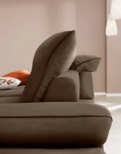 W.SCHILLIG Ecksofa »enjoy&MORE, Designsofa, elegant und bequem, L-Form« mit Sitztiefenverstellung, Füße Chrom glänzend, Breite 294 cm