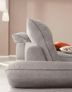 W.SCHILLIG Ecksofa »enjoy&MORE, Designsofa, elegant und bequem, L-Form« Sitztiefenverstellung, Füße bronze pulverbeschichtet, Breite 294 cm