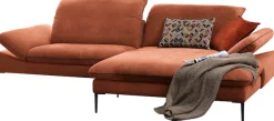 W.SCHILLIG Ecksofa »enjoy&MORE« in Living coral, Füße schwarz pulverbeschichtet, Breite 294 cm