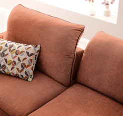W.SCHILLIG Ecksofa »enjoy&MORE« in Living coral, Füße schwarz pulverbeschichtet, Breite 294 cm