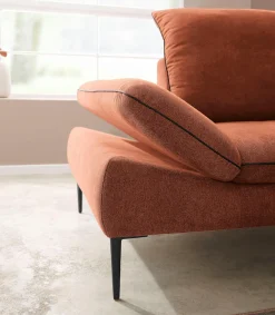 W.SCHILLIG Ecksofa »enjoy&MORE« in Living coral, Füße schwarz pulverbeschichtet, Breite 294 cm