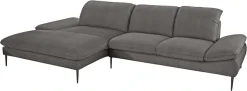 W.SCHILLIG Ecksofa »enjoy&MORE, Designsofa, bequem, zeitlos und elegant, L-Form« Sitztiefenverstellung, Füße schwarz pulverbeschichtet, Breite 340 cm
