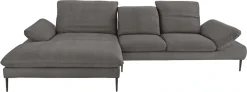 W.SCHILLIG Ecksofa »enjoy&MORE, Designsofa, bequem, zeitlos und elegant, L-Form« Sitztiefenverstellung, Füße schwarz pulverbeschichtet, Breite 340 cm