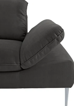 W.SCHILLIG Ecksofa »enjoy&MORE, Designsofa, bequem, zeitlos und elegant, L-Form« mit Sitztiefenverstellung, Füße silber matt, Breite 340 cm