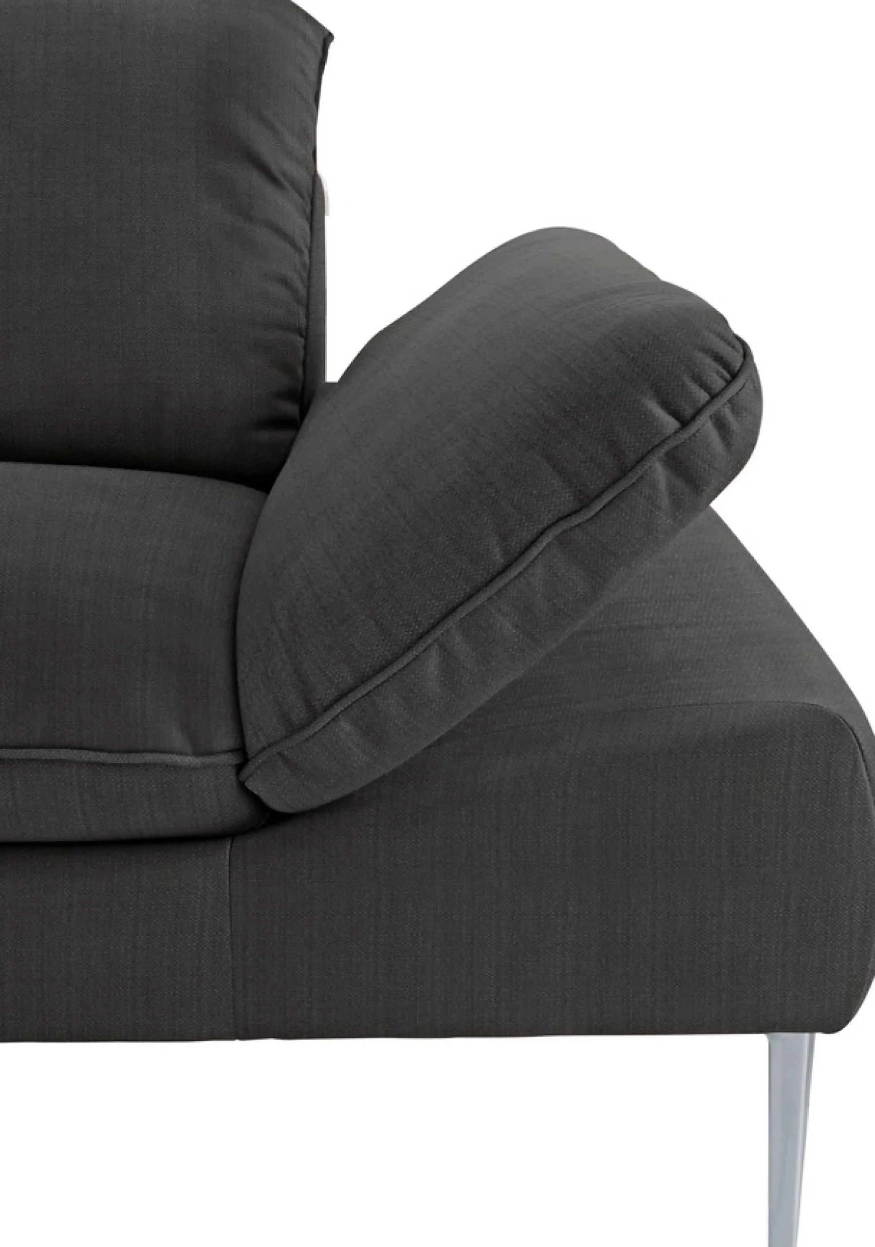 W.SCHILLIG Ecksofa »enjoy&MORE, Designsofa, bequem, zeitlos und elegant, L-Form« mit Sitztiefenverstellung, Füße silber matt, Breite 340 cm