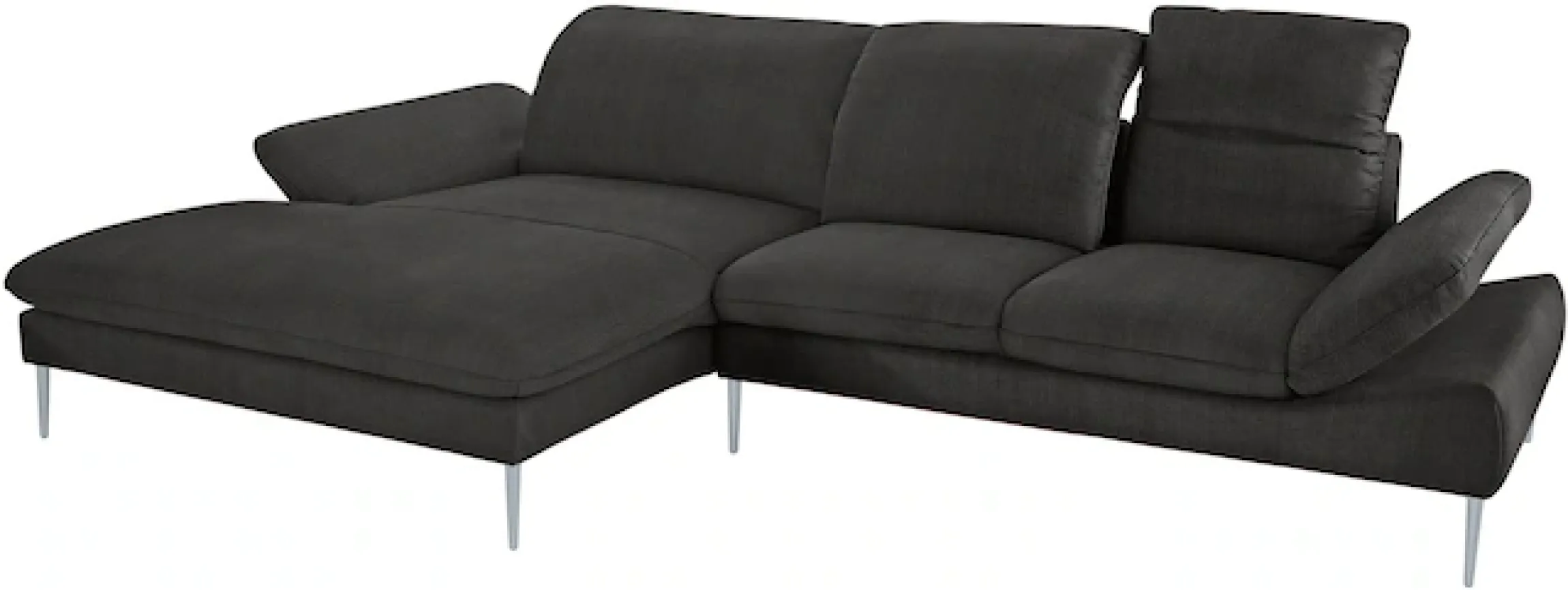 W.SCHILLIG Ecksofa »enjoy&MORE, Designsofa, bequem, zeitlos und elegant, L-Form« mit Sitztiefenverstellung, Füße silber matt, Breite 340 cm