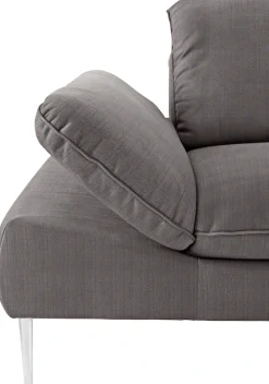 W.SCHILLIG Ecksofa »enjoy&MORE, Designsofa, bequem, zeitlos und elegant, L-Form« mit Sitztiefenverstellung, Füße Chrom glänzend, Breite 340 cm