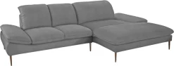 W.SCHILLIG Ecksofa »enjoy&MORE, Designsofa, bequem, zeitlos und elegant, L-Form« Sitztiefenverstellung, Füße bronze pulverbeschichtet, Breite 310 cm